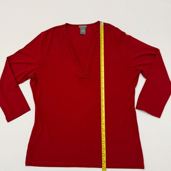 Pre-Owned Ann Taylor Women's V-Neckline 3/4-Sleeve Knit Top SZ Large - Picture 2 of 5